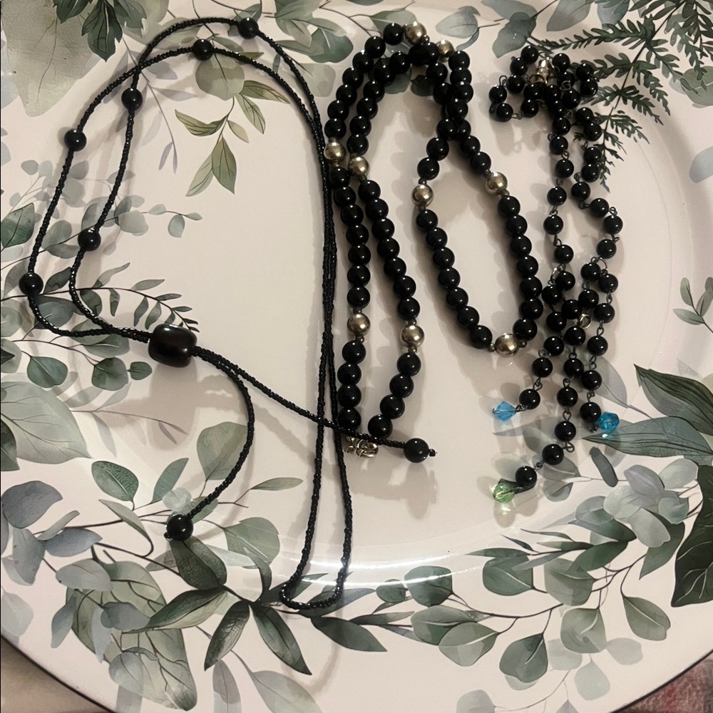 Elegant Black and Silver Beaded Bundle
